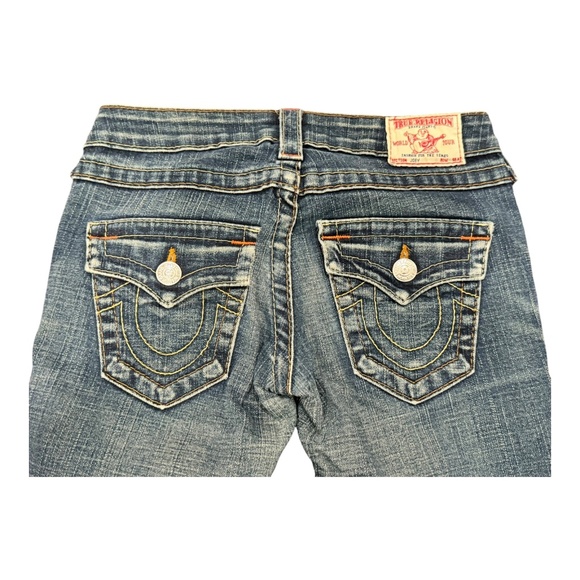 True Religion Joey Big T Flare Blue Jeans Vintage Women's Size 28 Y2K - Picture 6 of 10